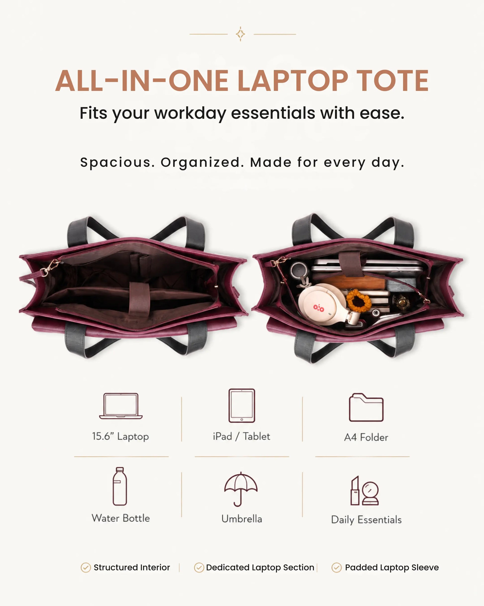 Celeste - The Everyday Laptop Tote