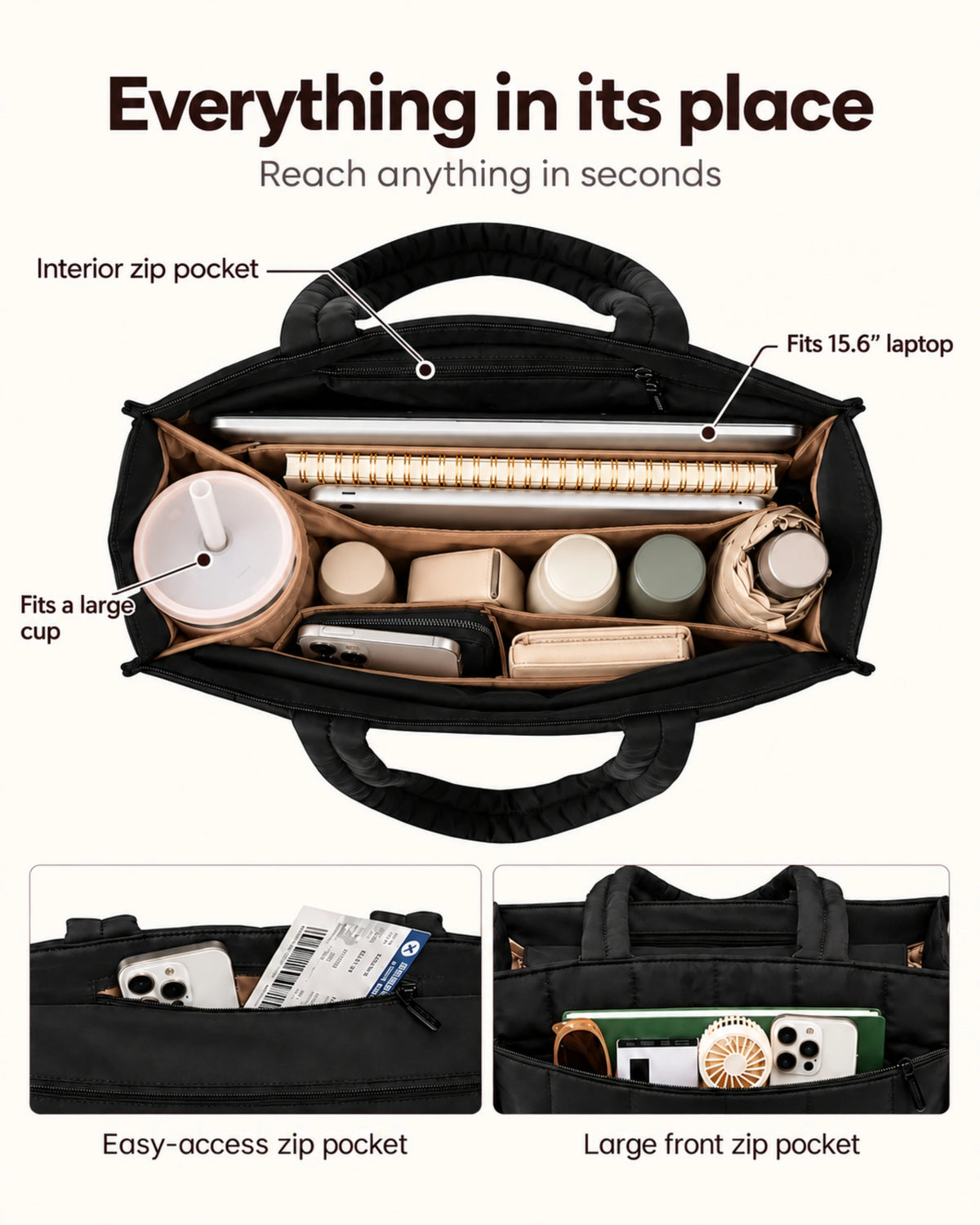 Cloud - The Structured Puffer Tote