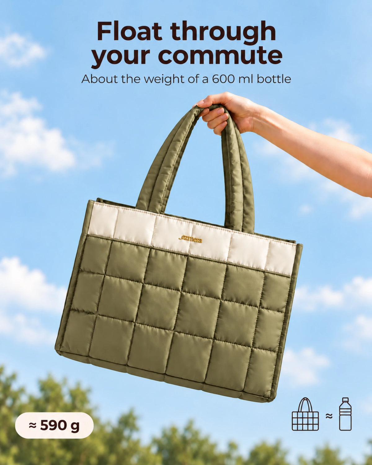 Cloud - The Structured Puffer Tote